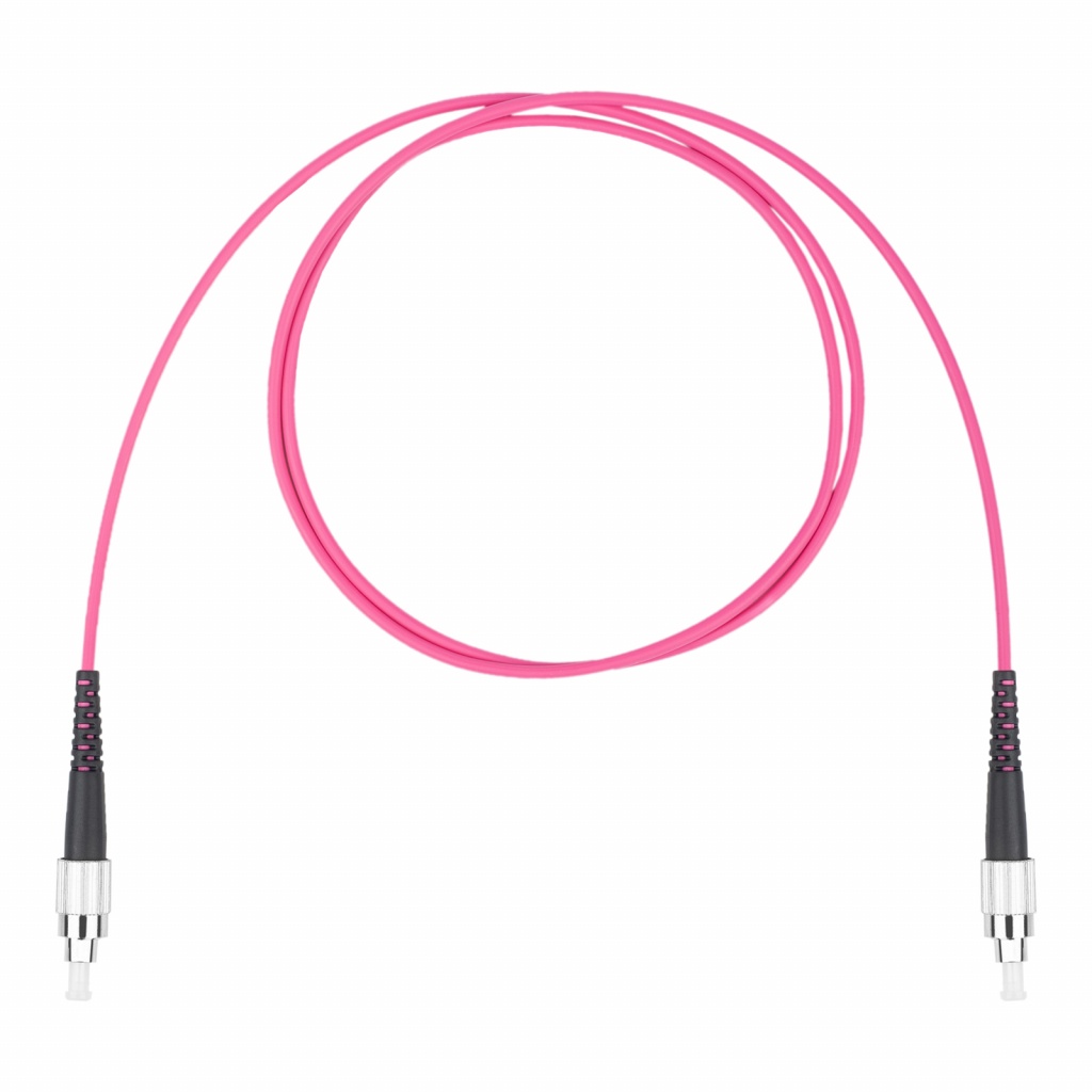 Шнур оптический коммутационный (патч-корд), FC-FC симплекс (simplex) OM4, нг(А)-HF, маджента, 1,0 м
