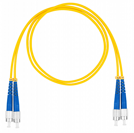 Шнур оптический коммутационный (патч-корд), FC-FC, дуплекс (duplex) OS2, нг(А)-HF, желтый, 20 м