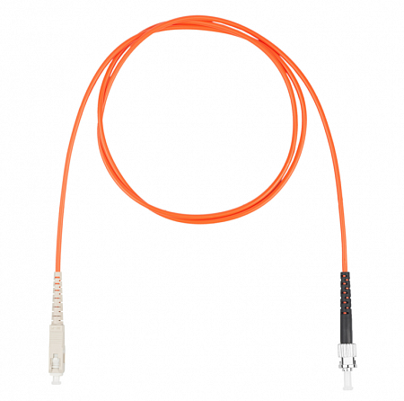 Шнур оптический коммутационный (патч-корд), SC-ST симплекс (simplex) OM2, нг(А)-HF, оранжевый, 1,0 м