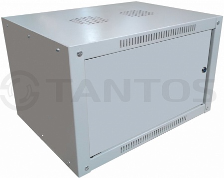 Tantos TSn - 6U450W Настенный телекоммуникационные шкаф высотой 6U для установки в него телекоммуникационного 19&quot; оборудования. Дверь металл. Размеры: В:368xШ:600xГ:450 мм