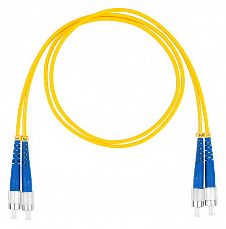 Шнур оптический коммутационный (патч-корд), FC-FC, дуплекс (duplex) OS2, нг(А)-HF, желтый, 5,0 м