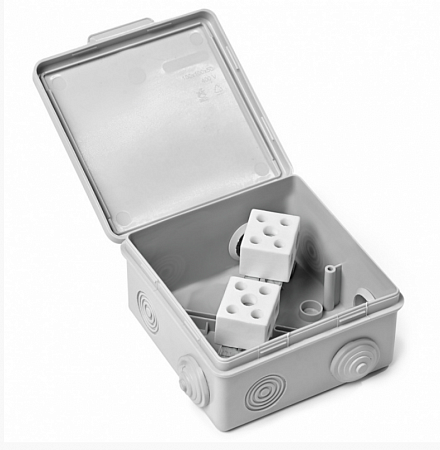 ПожТехКабель PTK-Accessories КМОПГ (4к х10мм)  (071-004) Коробка монтажная огнестойкая пластиковая герметичная, 100х100х50мм, IP54