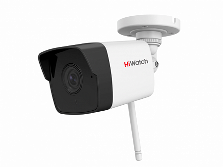 HiWatch DS-I250W (B) (4) 2Mp Уличная цилиндрическая IP-видеокамера, 1/2.7' Progressive scan CMOS, ИК-фильтр, 0.02лк @F2,0, H.265+/H.265/H.264+/H.264/MJPEG, DWDR, 3D DNR, BLC, встр. микрофон, 32кбит/с -8Мбит/с, EXIR-подсветка до 30м, WiFi, 12V±25%, 6Вт, -3