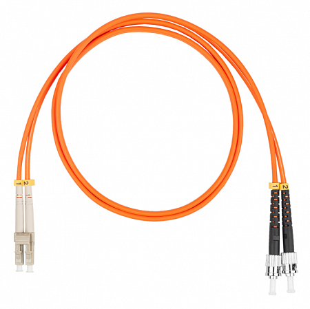 Шнур оптический коммутационный (патч-корд), LC-ST, дуплекс (duplex) OM2, нг(А)-HF, оранжевый, 7,0 м