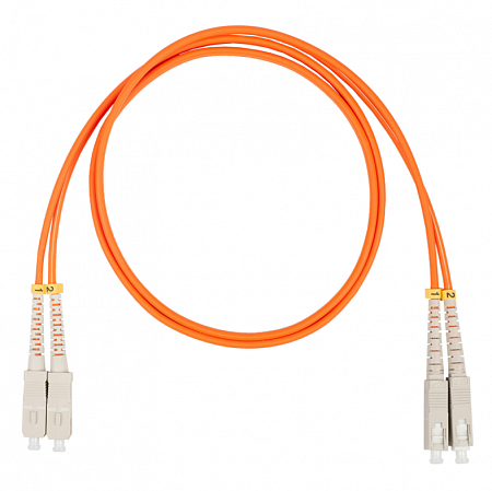 Шнур оптический коммутационный (патч-корд), SC-SC, дуплекс (duplex) OM2, нг(А)-HF, оранжевый, 5,0 м